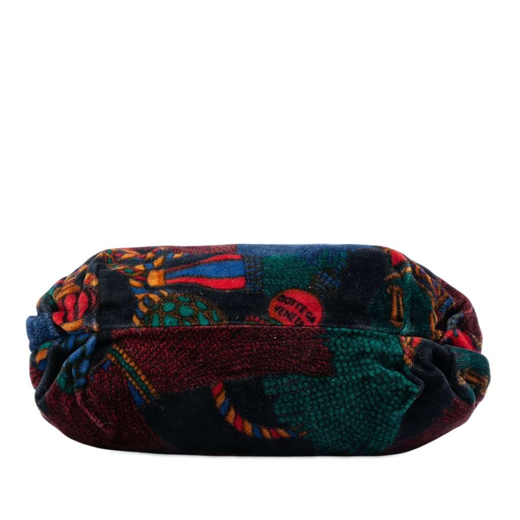 Bottega Veneta Printed Velvet Frame Shoulder Bag MultiColor Very good condition - Inside View