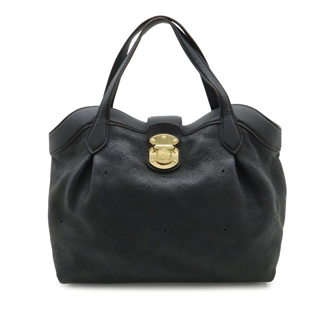 Louis Vuitton Monogram Mahina Cirrus PM Black Leather Very good condition - Front View