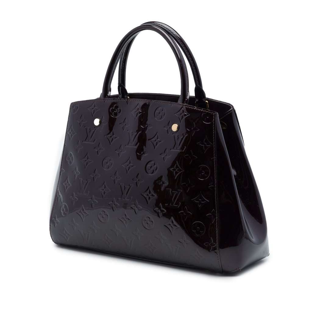 Louis Vuitton Monogram Vernis Montaigne MM Purple Leather Very good - Back View
