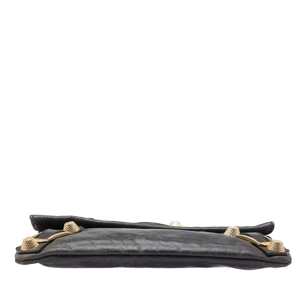 Balenciaga Lambskin Motocross Giant 21 Envelope Clutch Brown Leather Very good - Inside View