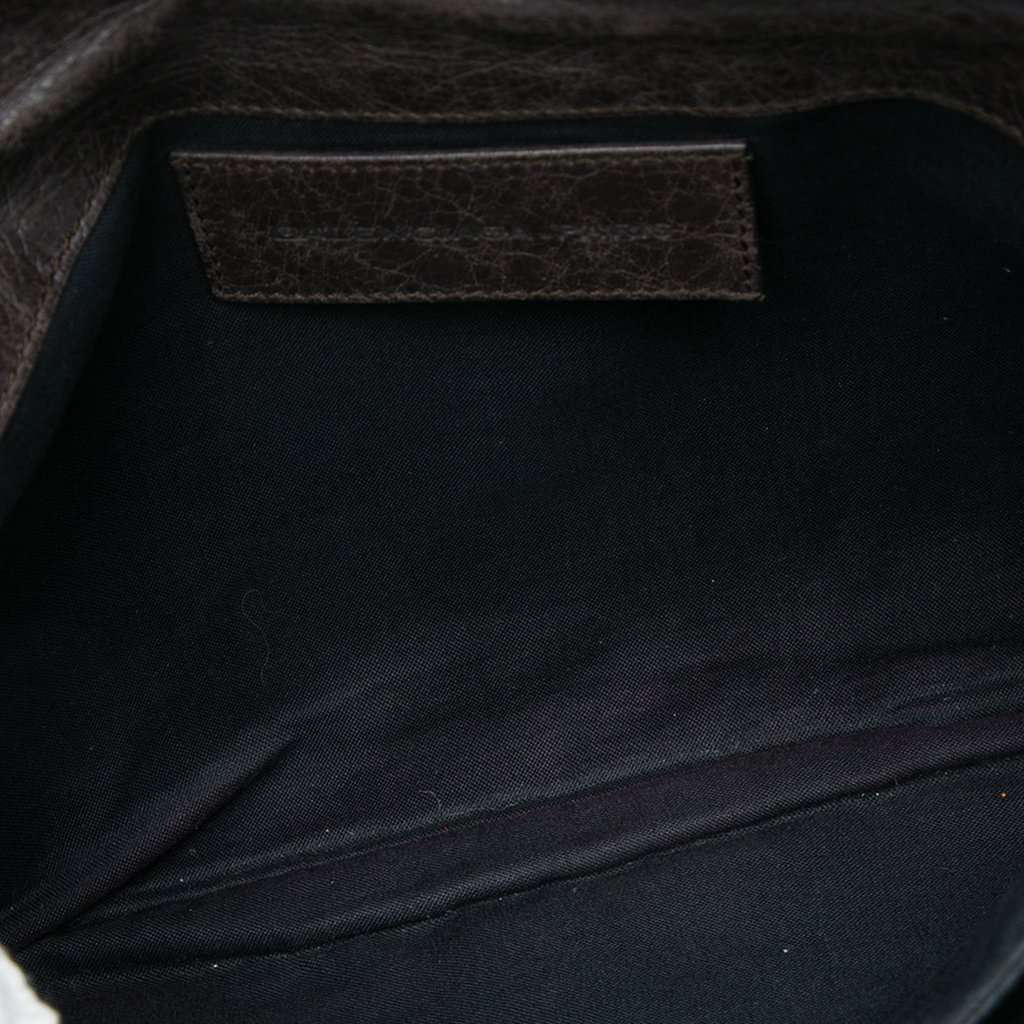 Balenciaga Lambskin Motocross Giant 21 Envelope Clutch Brown Leather Very good - Model View