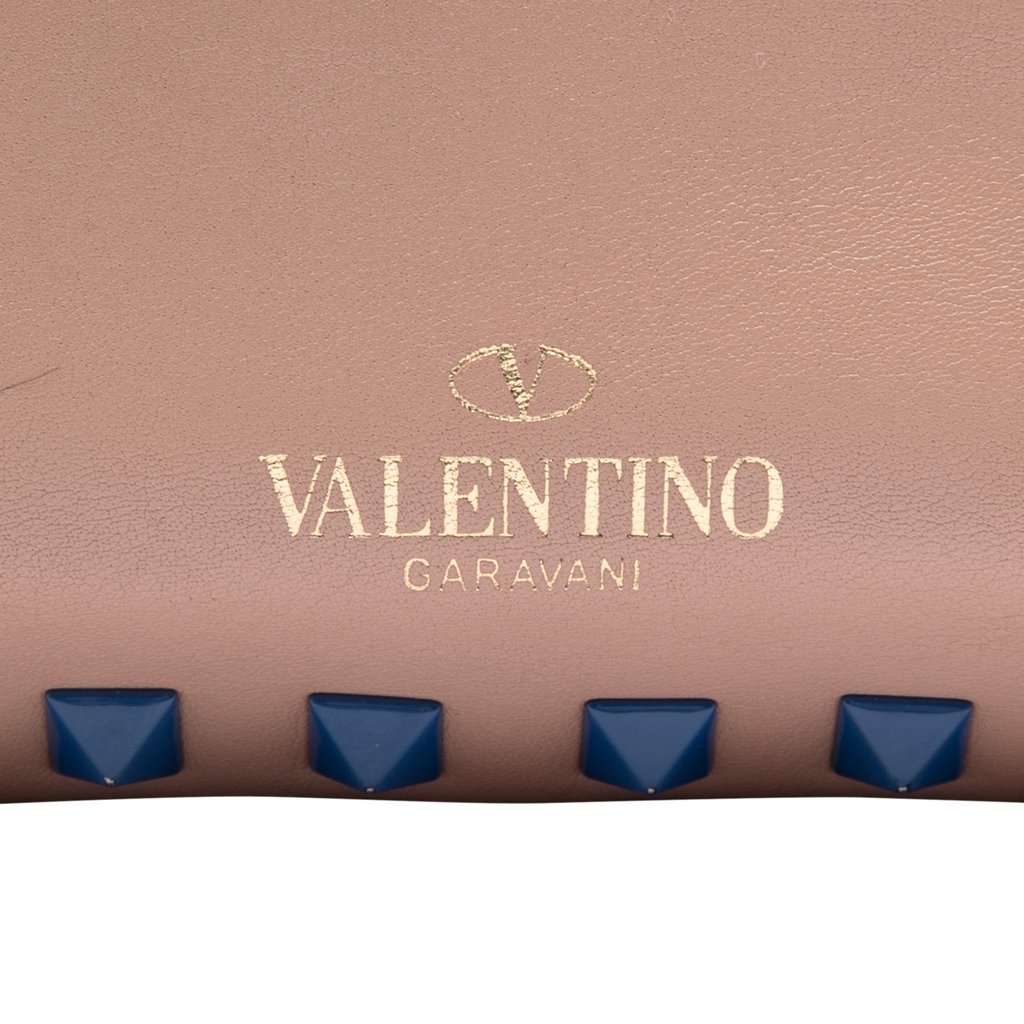 Valentino Mini Leather Colorblock Rockstud Trapeze Satchel Beige Leather Very good condition - Box View