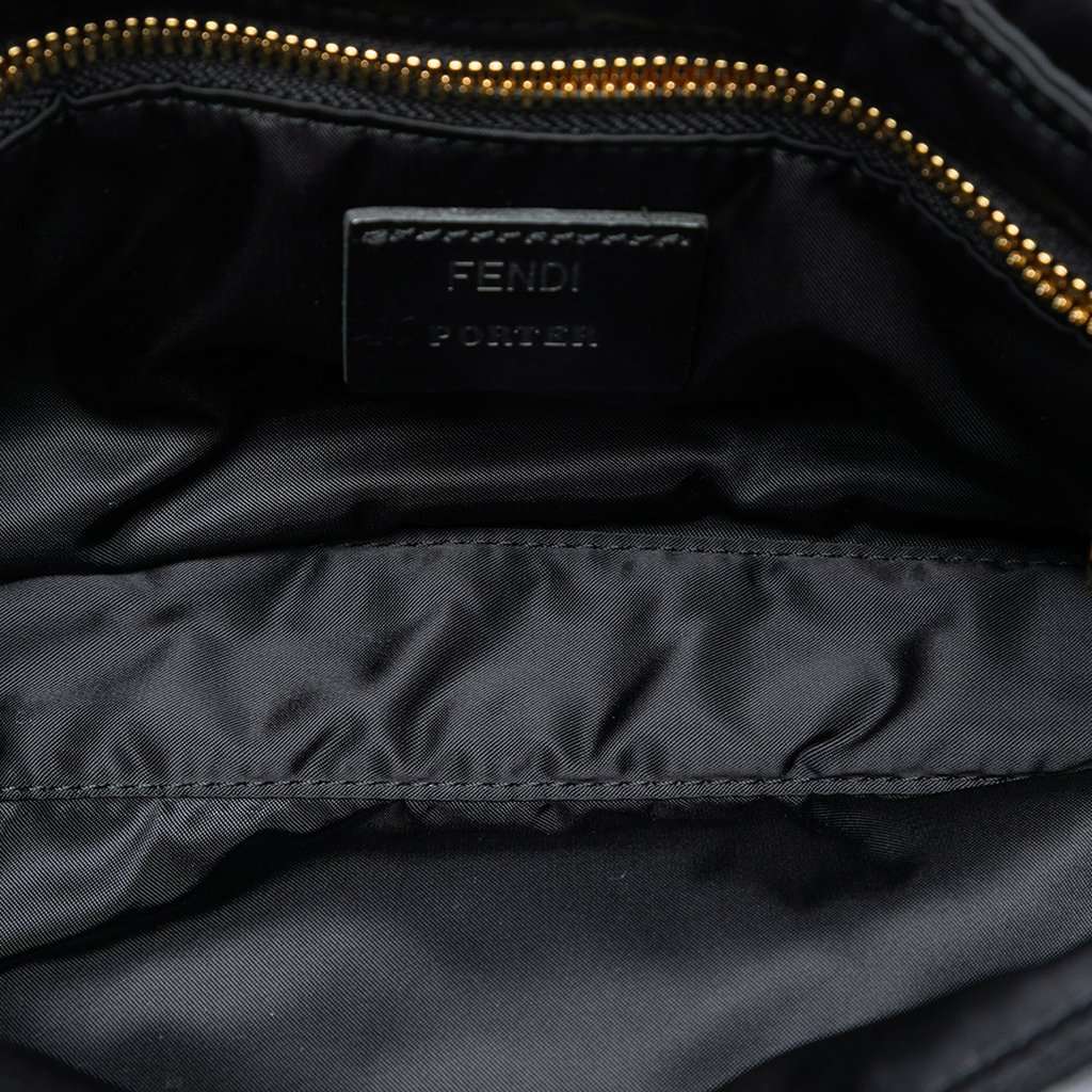 Fendi Porter Yoshida Nylon Convertible Baguette Satchel Black Very good condition - Model View