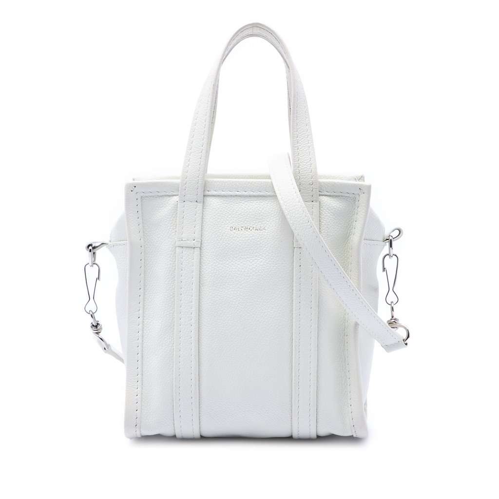 Balenciaga Lambskin Bazar Shopper Satchel XXS Beige Leather Good condition - Front View