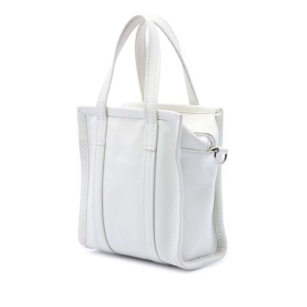 Balenciaga Lambskin Bazar Shopper Satchel XXS Beige Leather Good condition - Back View