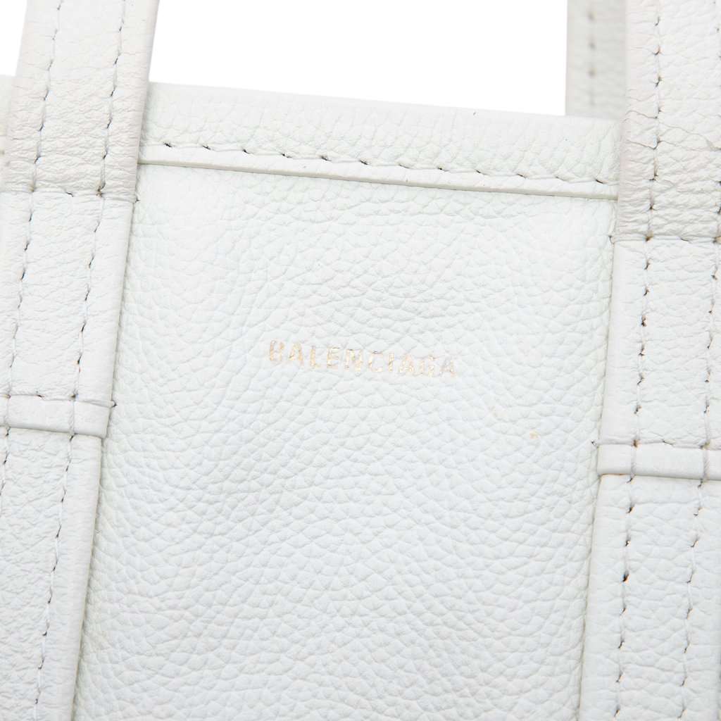 Balenciaga Lambskin Bazar Shopper Satchel XXS Beige Leather Good condition - Box View