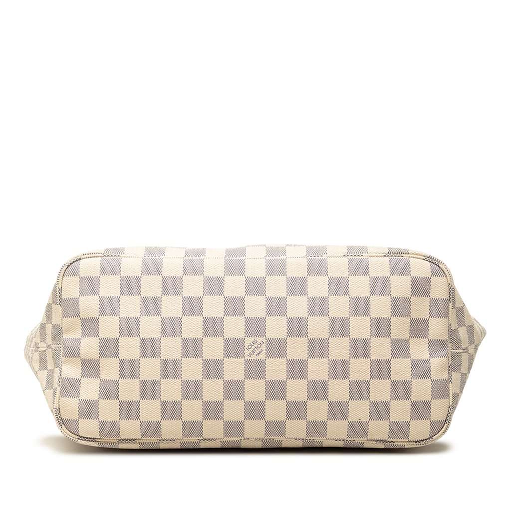 Louis Vuitton Damier Azur Neverfull MM White Very good - Inside View