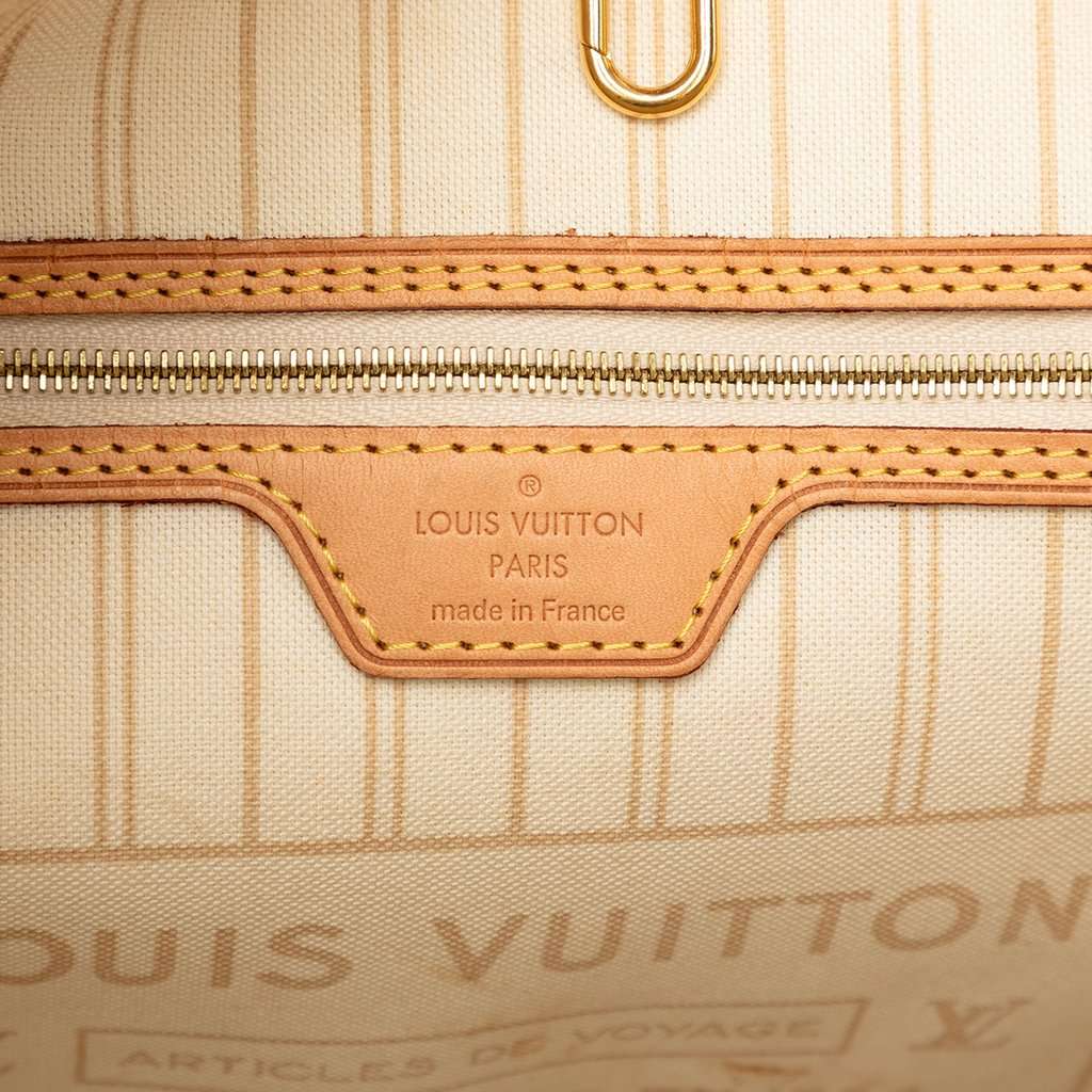 Louis Vuitton Damier Azur Neverfull MM White Very good - Box View