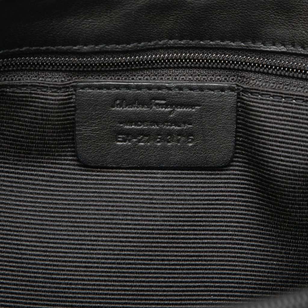 Ferragamo Gancini Canvas Tote Black Very good condition - Box View
