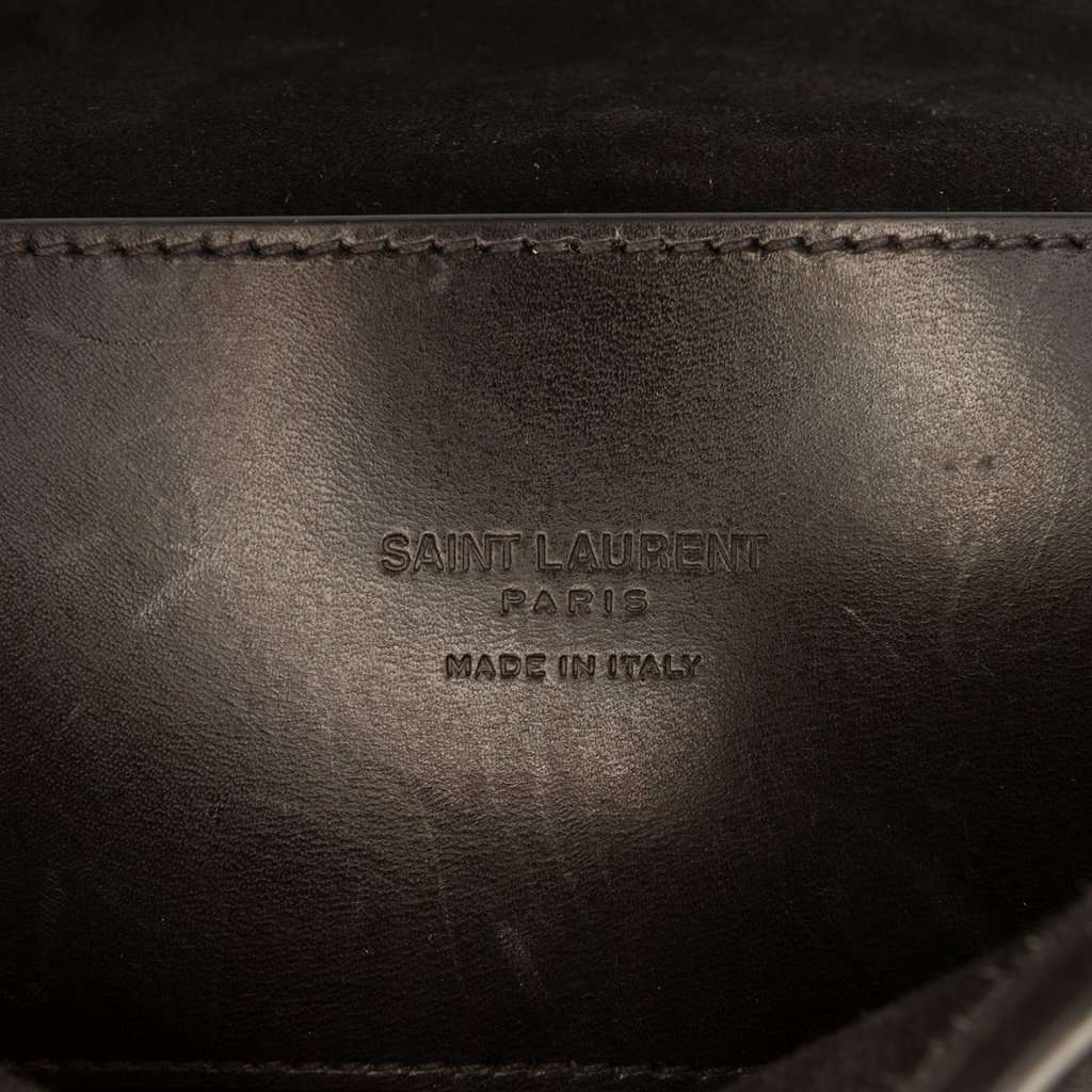 Saint Laurent Leather Tuc Box Crossbody Black Leather Good - Box View