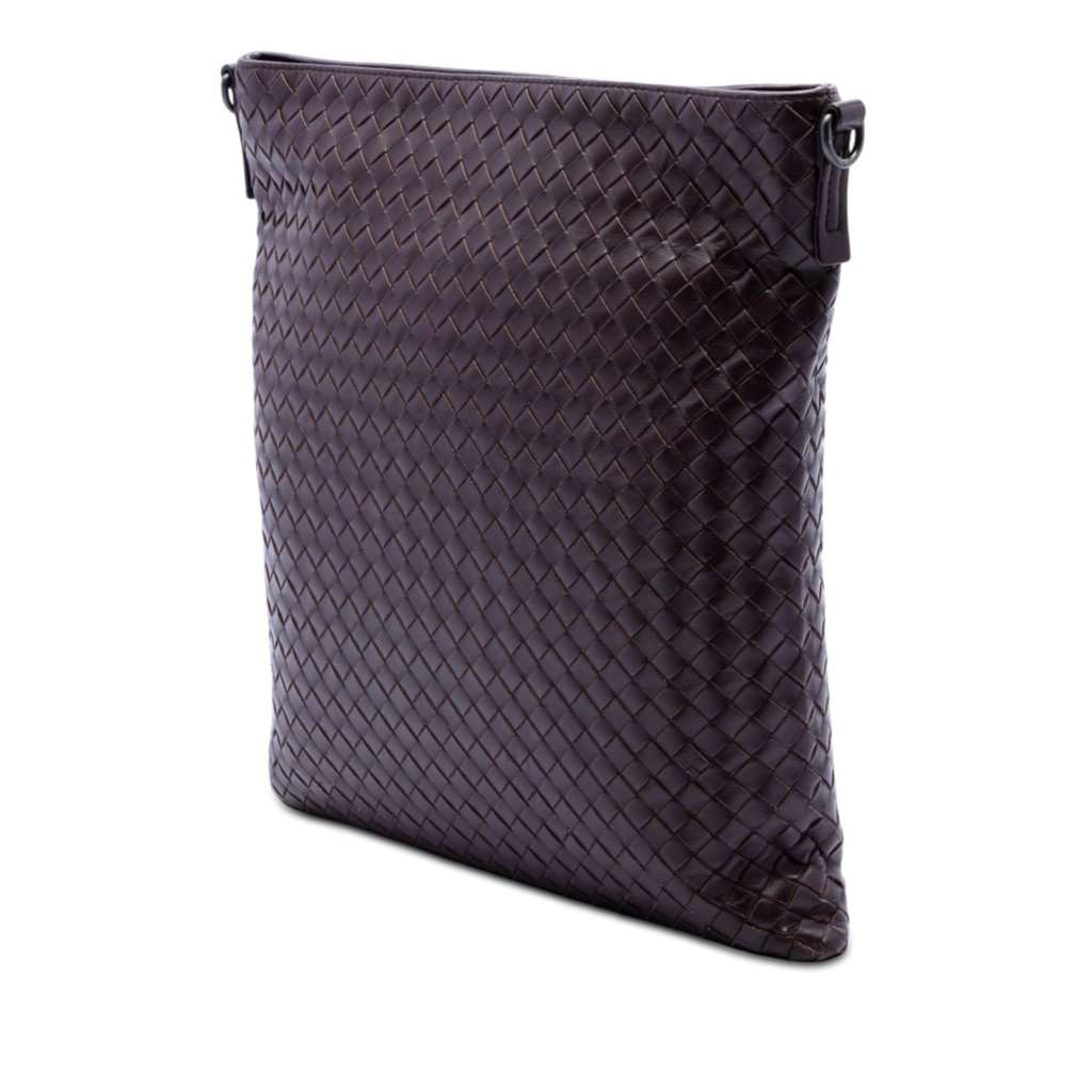 Bottega Veneta Nappa Intrecciato VN Crossbody Brown Leather Very good condition - Back View