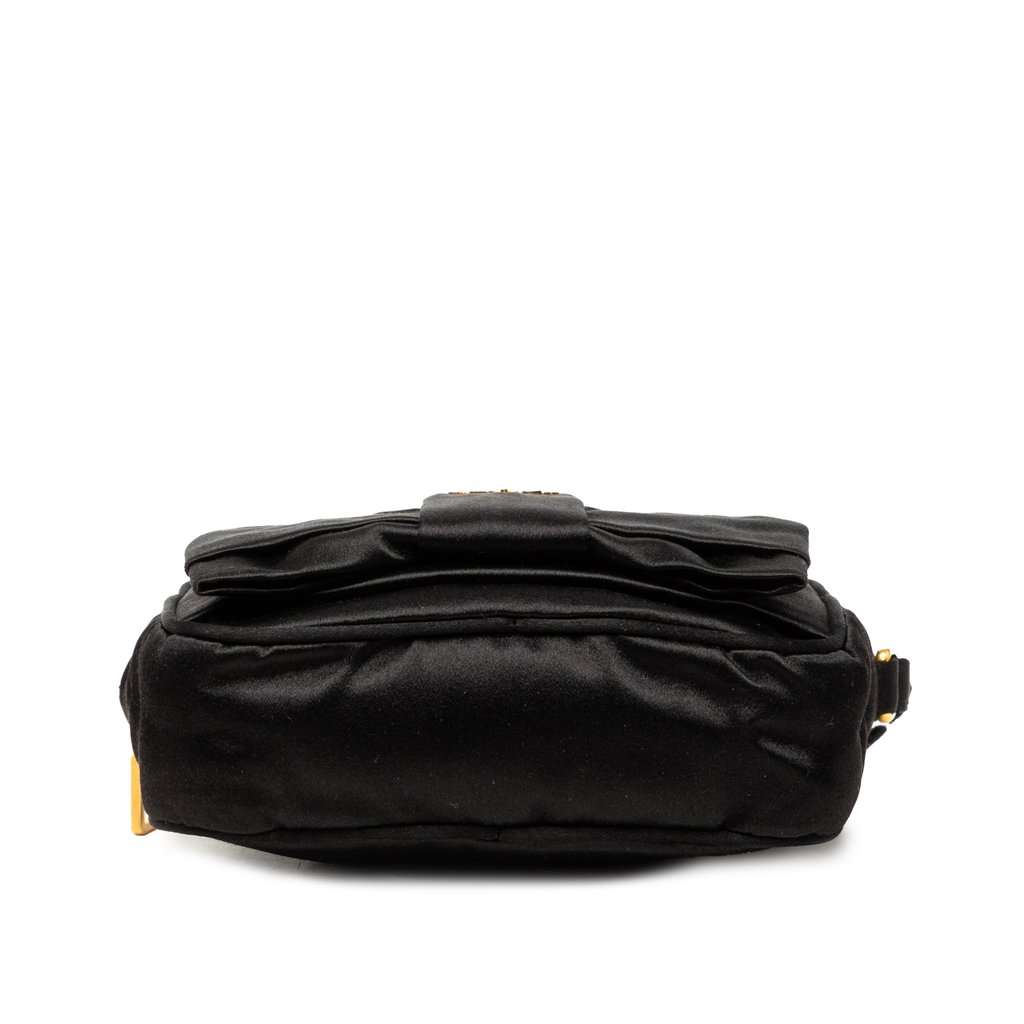 Prada Raso Fiocco Bow Pouch Black Very good - Inside View