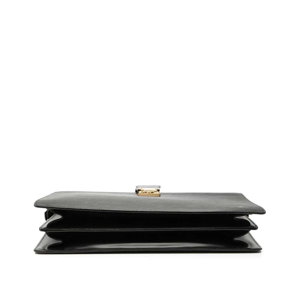Louis Vuitton Epi Serviette Fermoir Black Leather Very good condition - Inside View