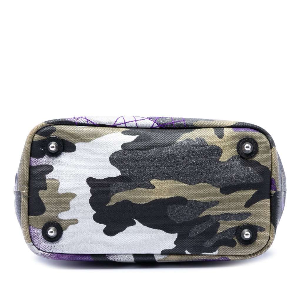 Dior Anselm Reyle Mini Canvas Camouflage Shopping Tote Purple Very good - Inside View