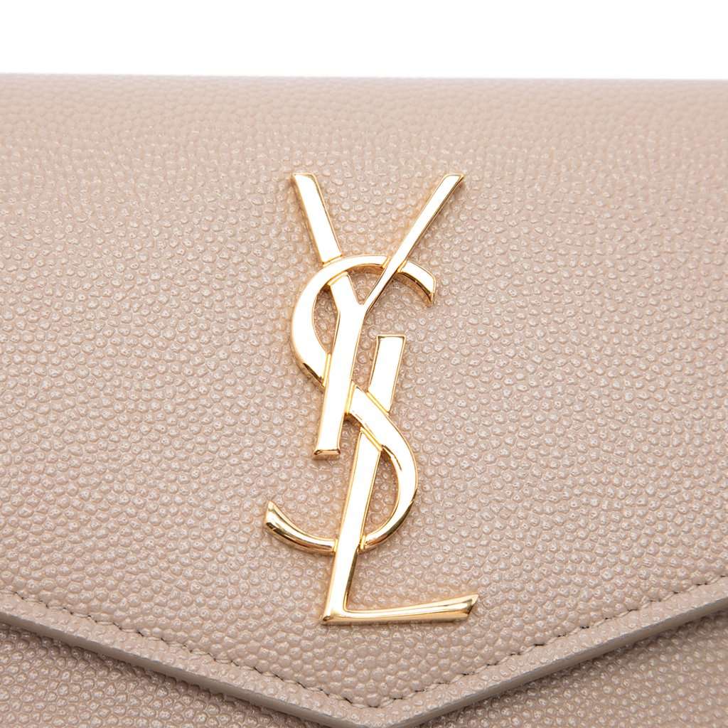 Saint Laurent Baby Grain De Poudre Uptown Pouch Beige Leather Very good condition - Box View