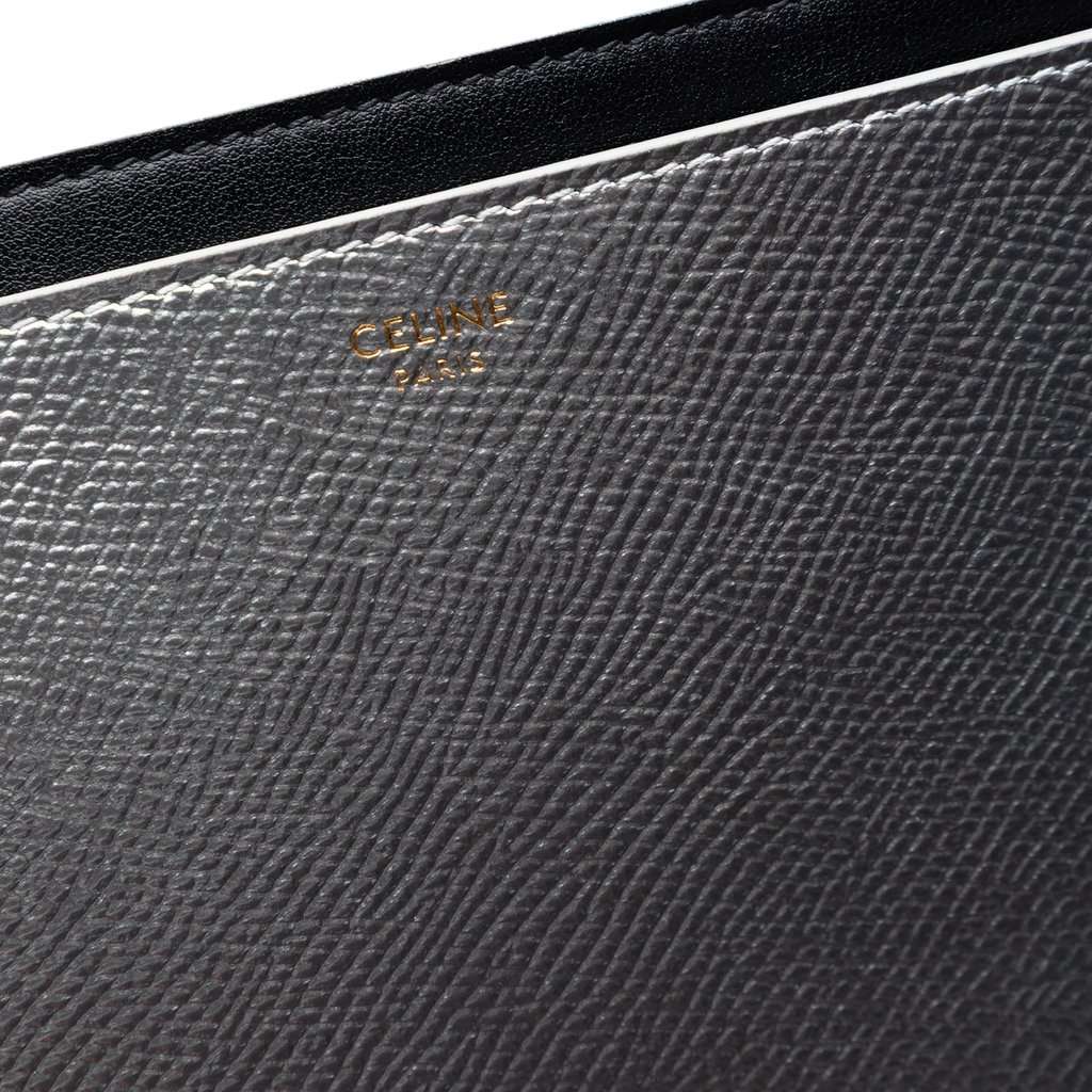 Celine Metallic Grained Calfskin Tablet Sleeve Silver Leather Very good condition - Box View