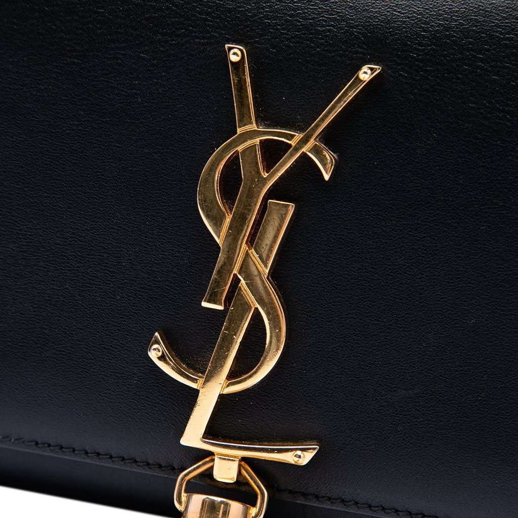 Saint Laurent Small Smooth Calfskin Monogram Kate Tassel Crossbody Black Leather Very good - Box View