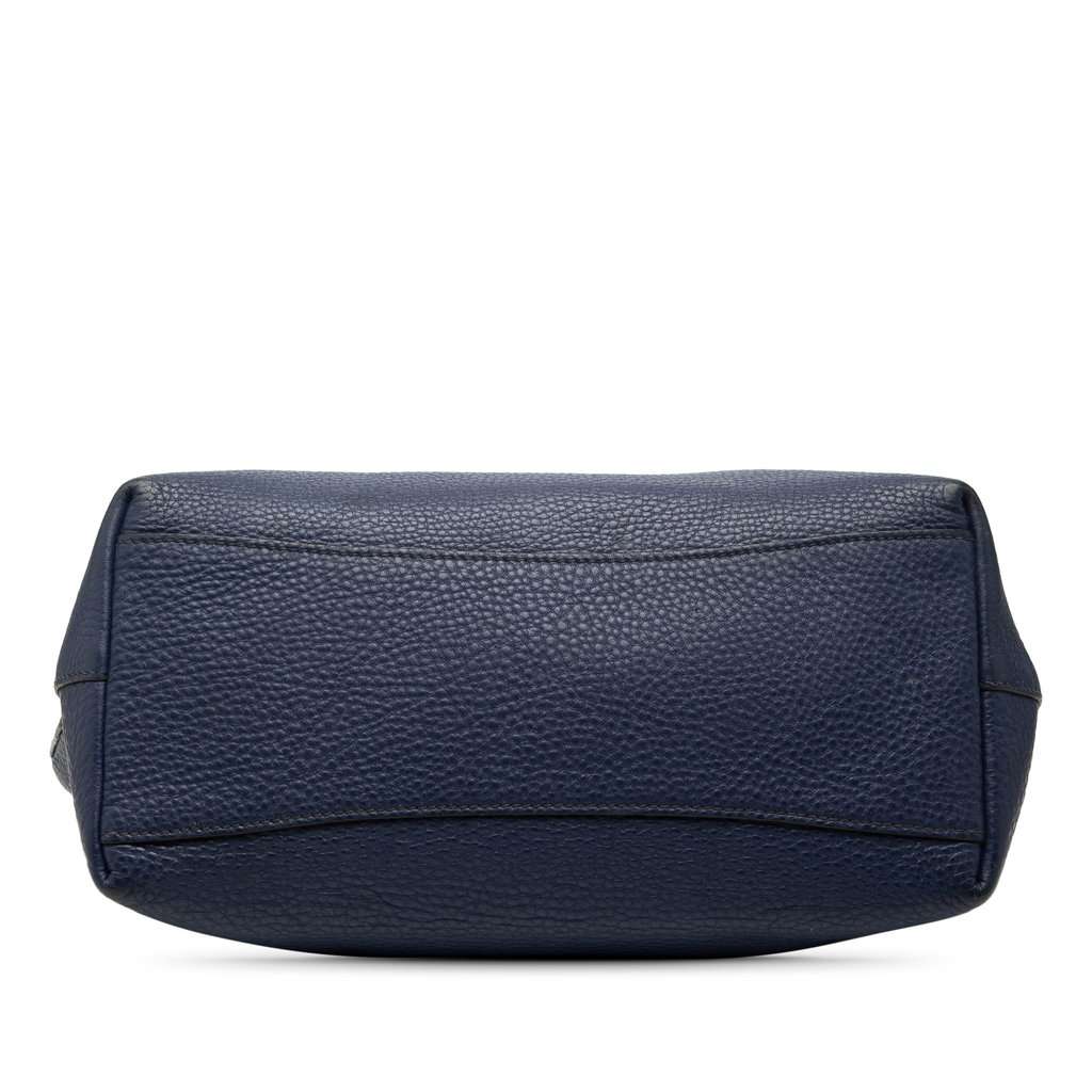 Prada Vitello Daino Canapa Logo Tote Blue Leather Very good - Inside View