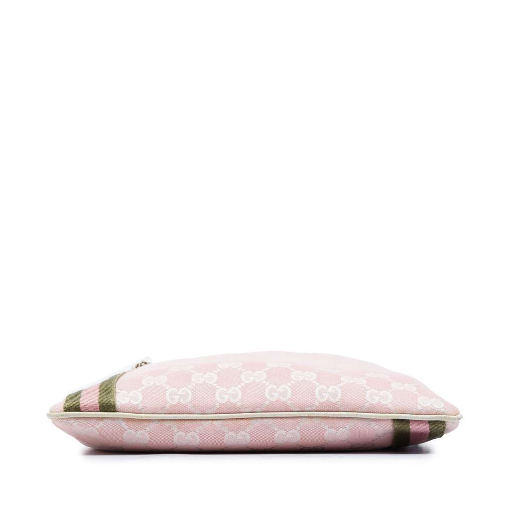 Gucci GG Canvas Web Jolicoeur Crossbody Pink Very good - Inside View