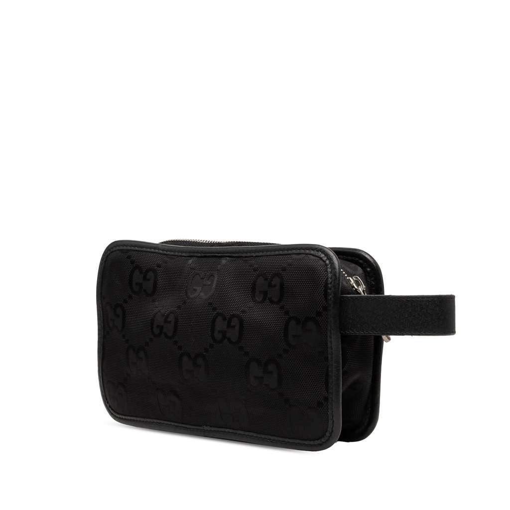 Gucci GG Nylon Off The Grid Clutch Black Very good condition - Back View