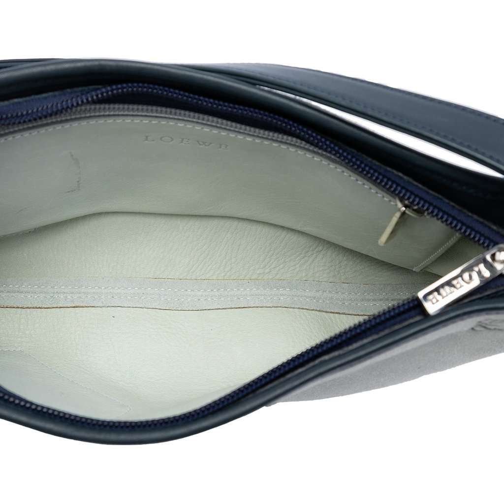 Loewe Suede Anagram Switching Shoulder Bag MultiColor Leather Very good - Model View