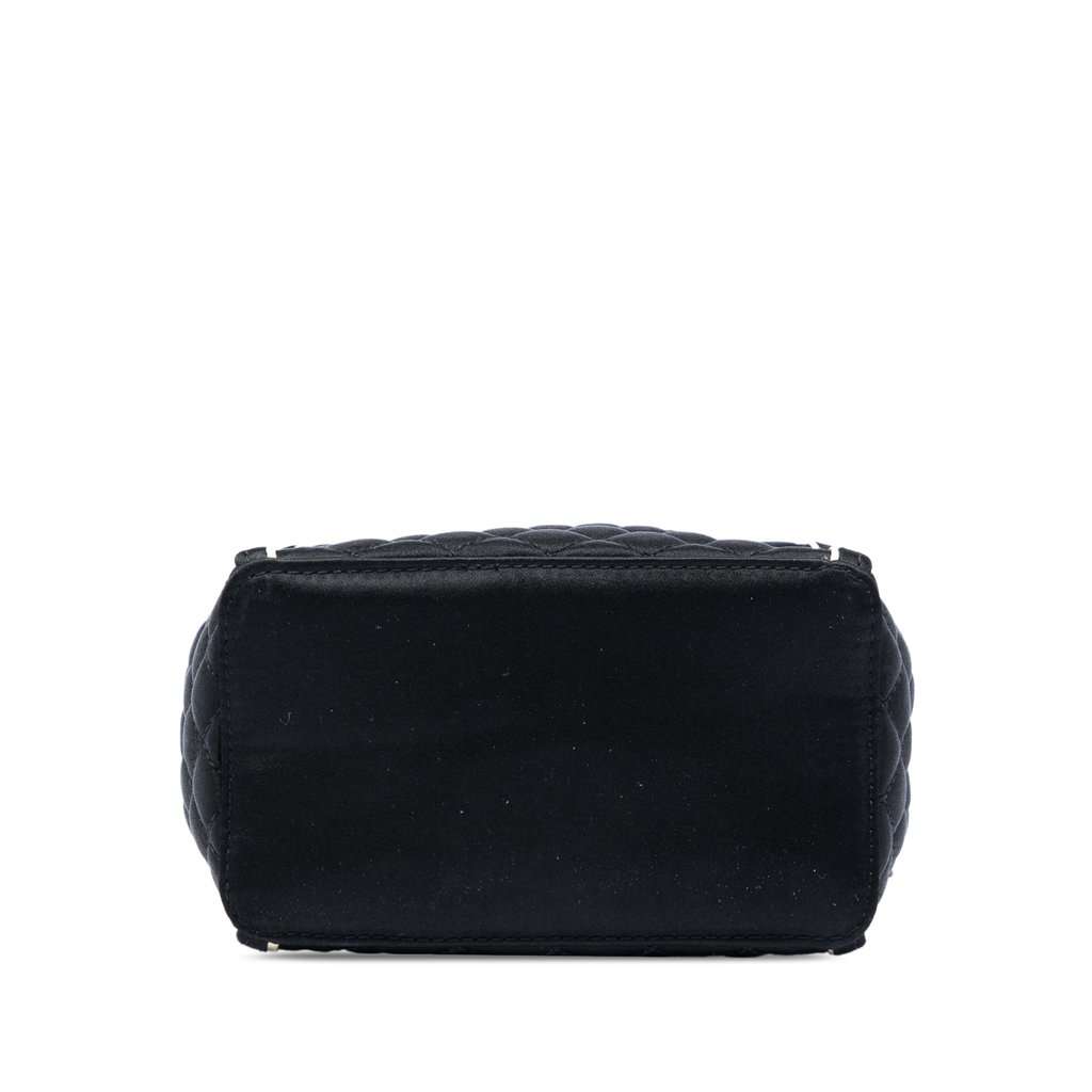 Chanel Paris Shanghai CC Quilted Satin Takeaway Box Bag Black Very good - Inside View