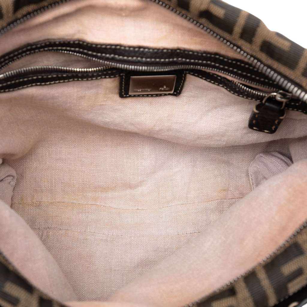Fendi Zucca Canvas Selleria Crossbody Brown Very good condition - Model View