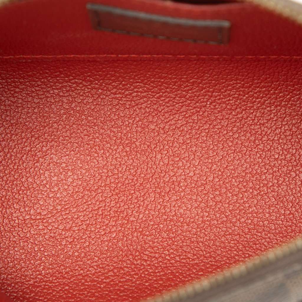Louis Vuitton Damier Ebene Cosmetic Pouch PM Brown Very good - Model View