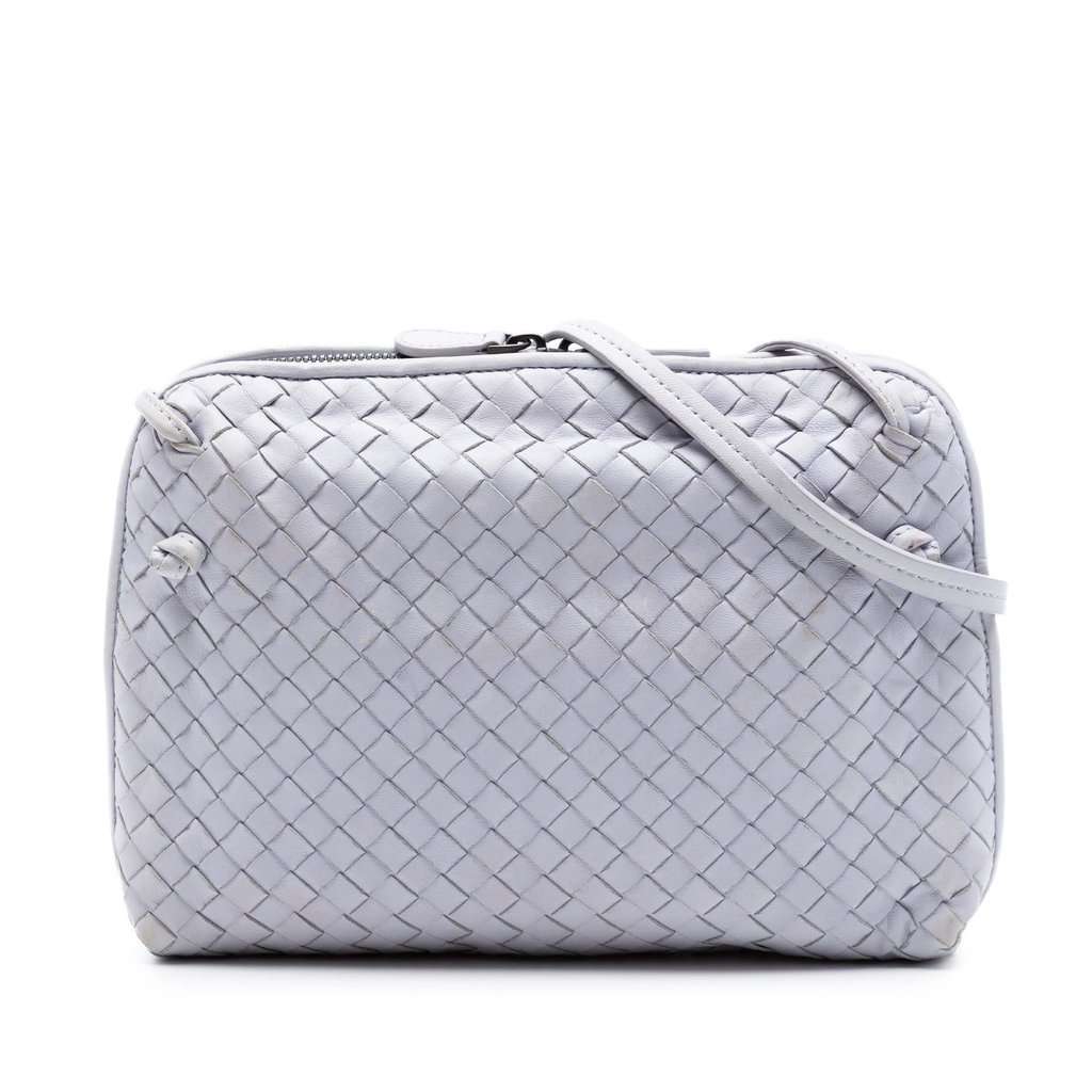 Bottega Veneta Nappa Intrecciato Nodini Crossbody Purple Leather Very good condition - Front View