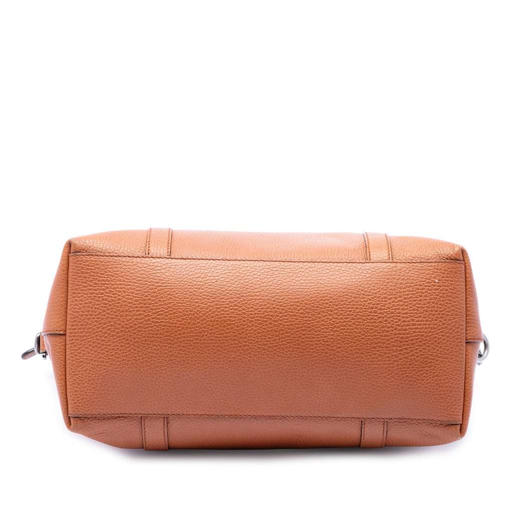 Gucci Medium Calfskin GG Charm Dome Satchel Brown Leather Very good condition - Inside View