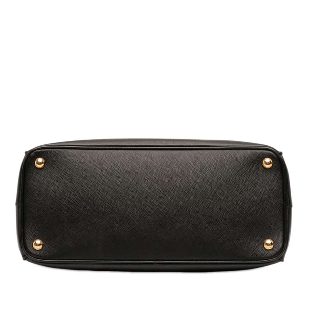 Prada Medium Saffiano Lux Galleria Double Zip Satchel Black Leather Very good condition - Inside View