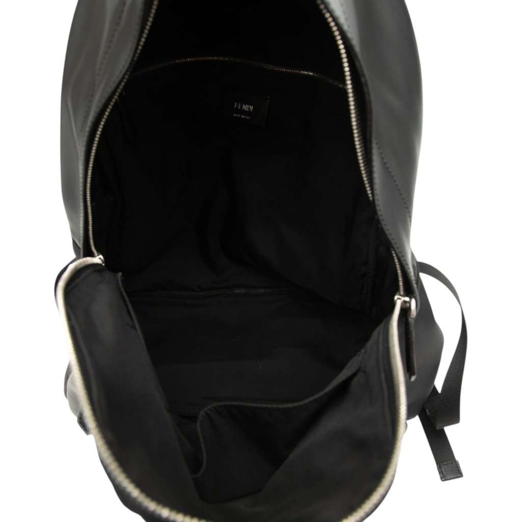 Fendi Nylon and Leather Bug Eyes Monster Backpack Black Very good condition - Model View