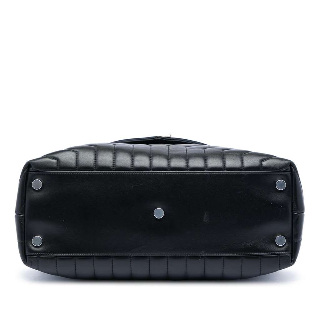 Saint Laurent Large Matelasse Calfskin Monogram LouLou Shoulder Bag Black Leather Very good condition - Inside View