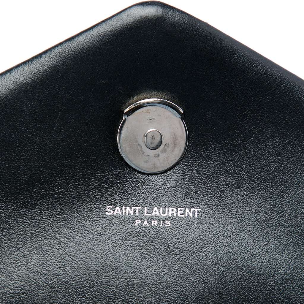 Saint Laurent Large Matelasse Calfskin Monogram LouLou Shoulder Bag Black Leather Very good condition - Box View