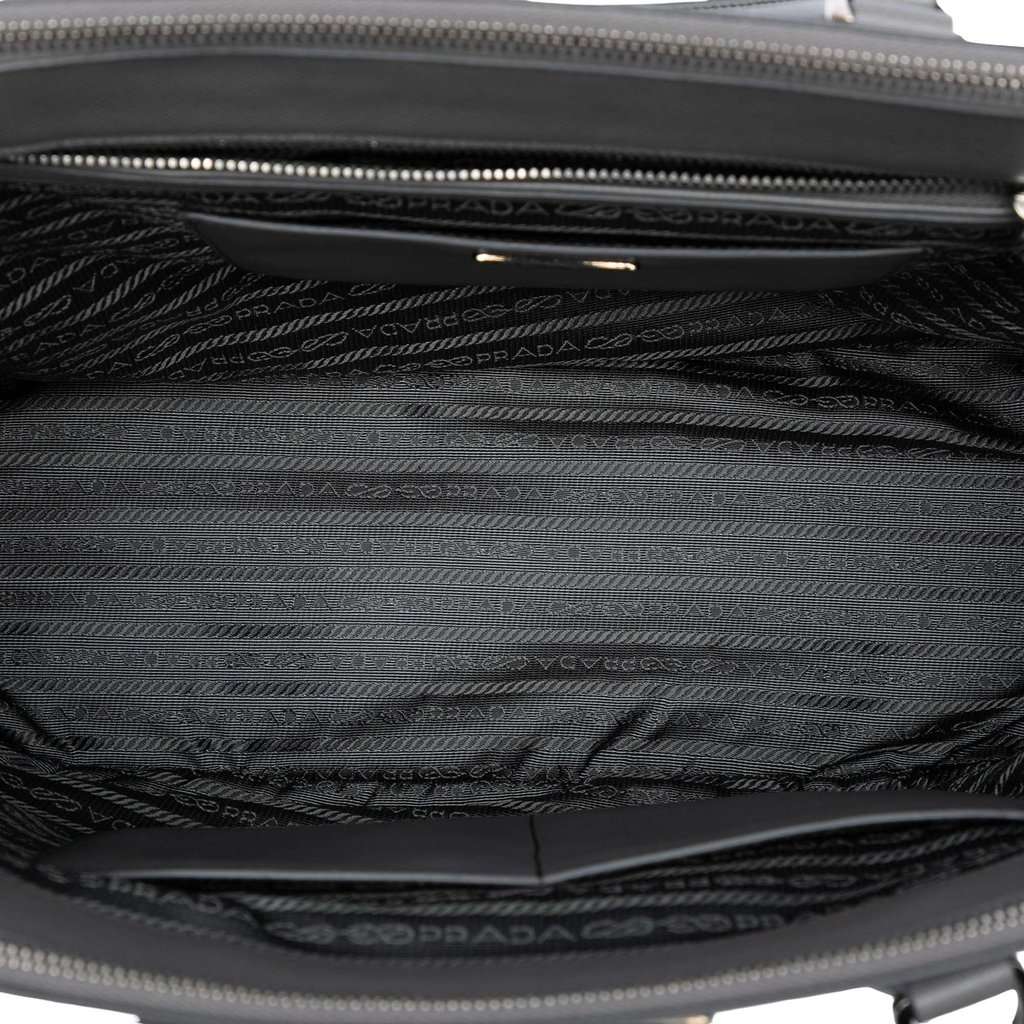 Prada Large Bicolor Saffiano Lux Galleria Double Zip Satchel Other Leather Very good condition - Model View