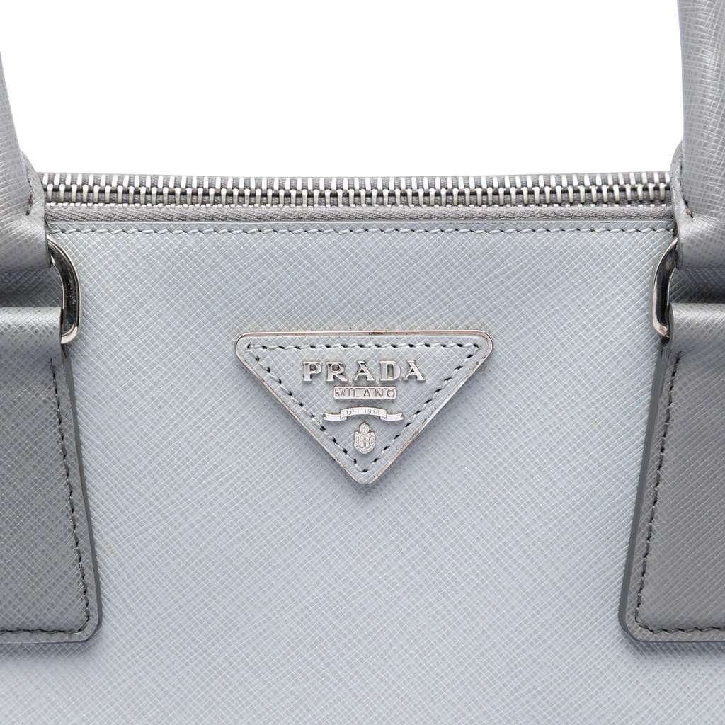 Prada Large Bicolor Saffiano Lux Galleria Double Zip Satchel Other Leather Very good condition - Box View