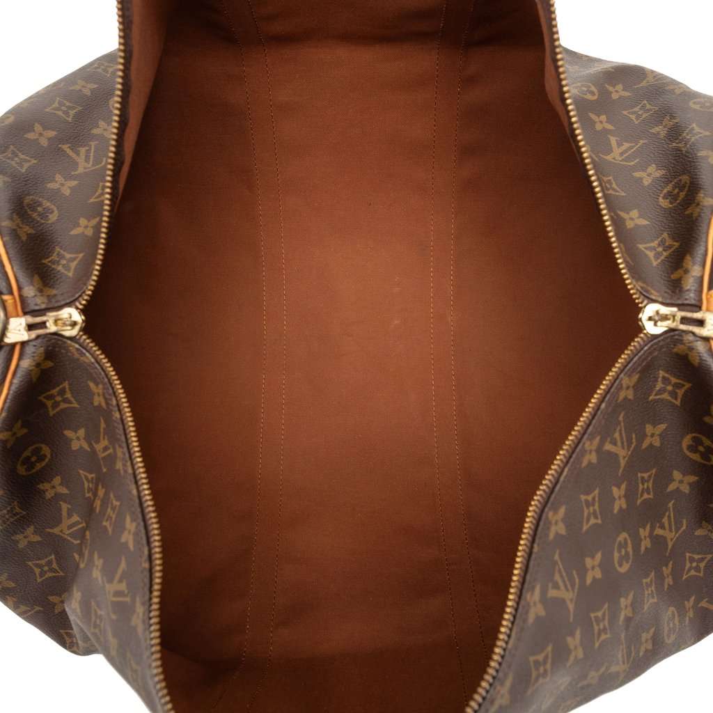 Louis Vuitton Monogram Keepall Bandouliere 60 Brown Good - Model View