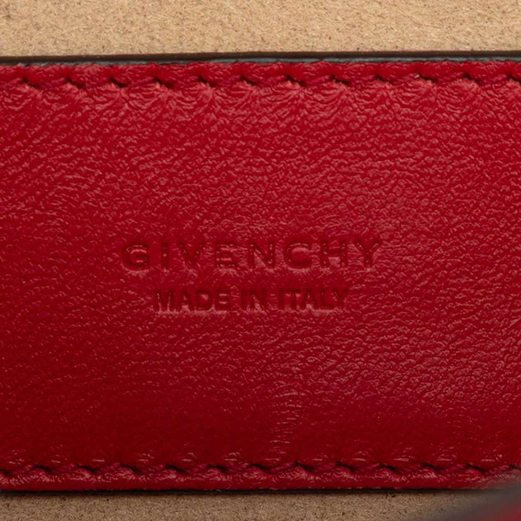 Givenchy Mini Quilted Goatskin GV3 Pocket Convertible Bag Red Leather Very good condition - Box View