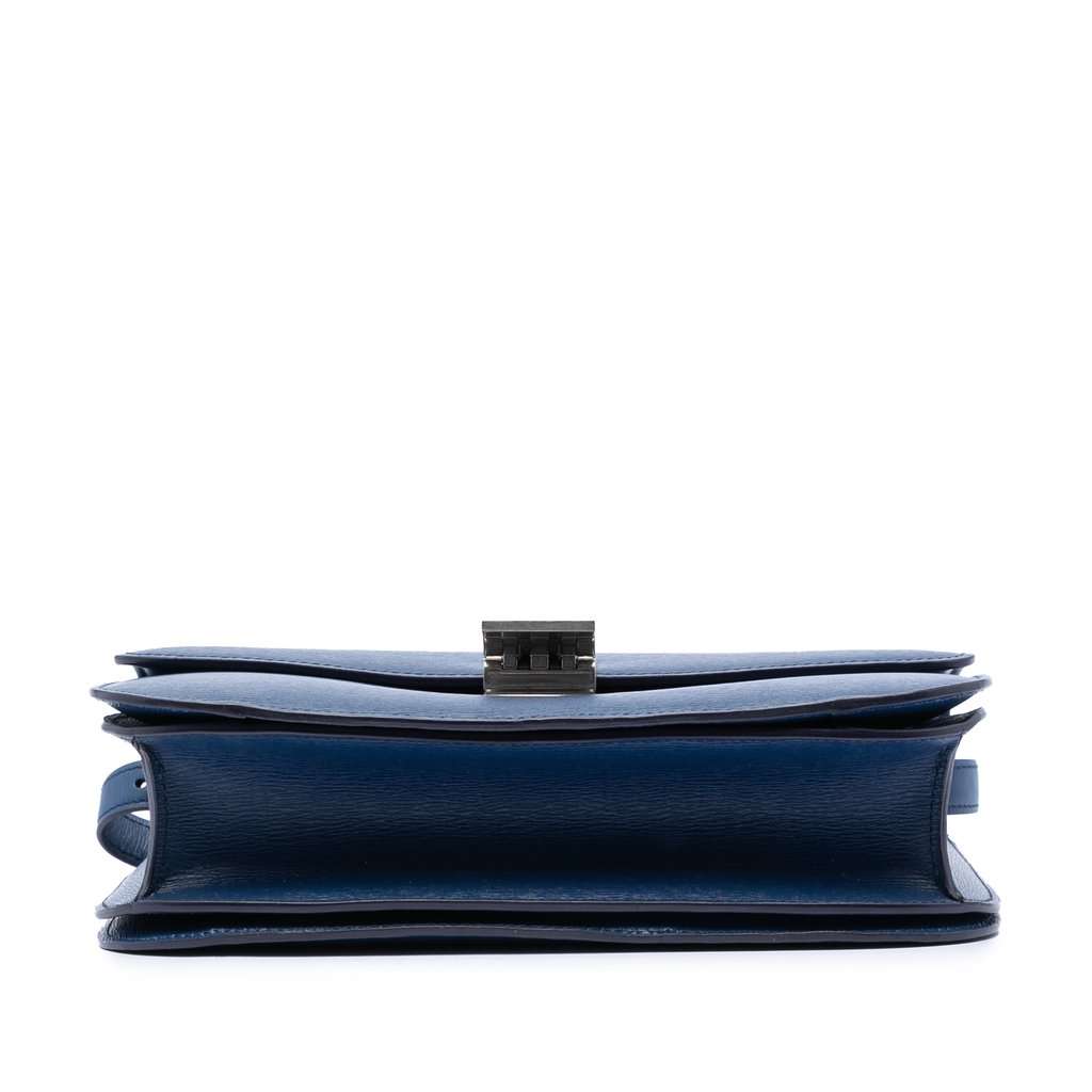 Celine Medium Calfskin Classic Box Blue Leather Very good condition - Inside View