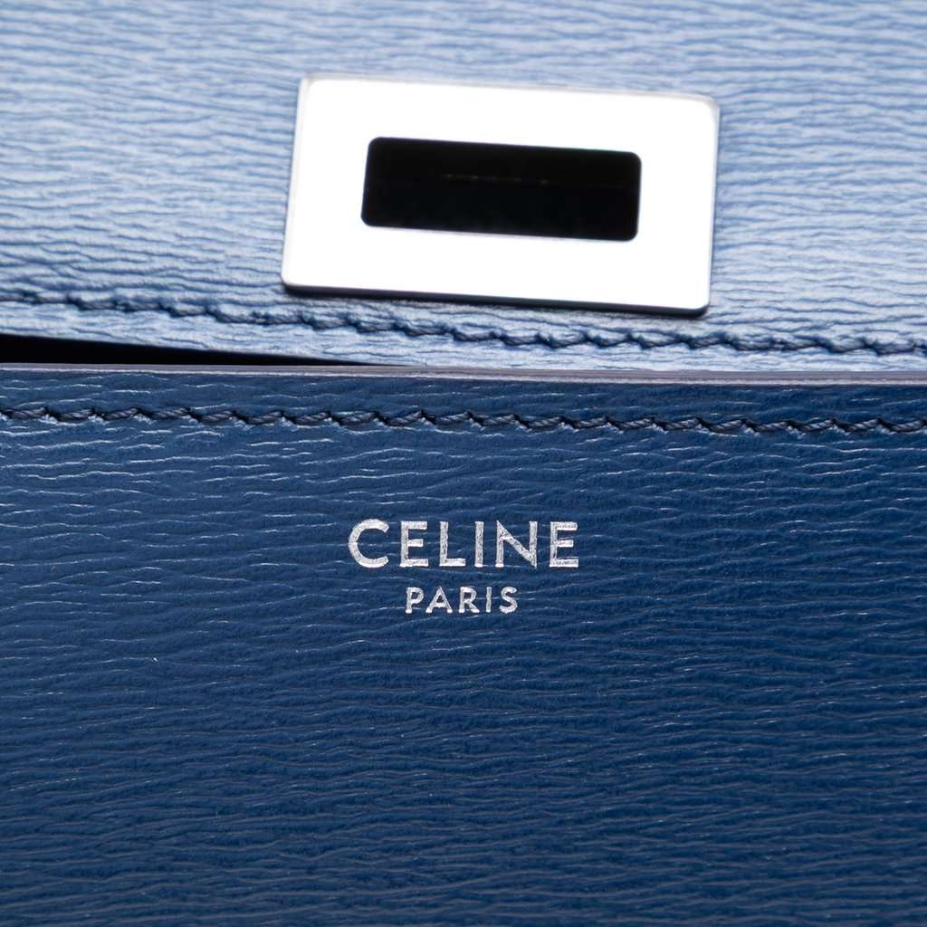 Celine Medium Calfskin Classic Box Blue Leather Very good condition - Box View