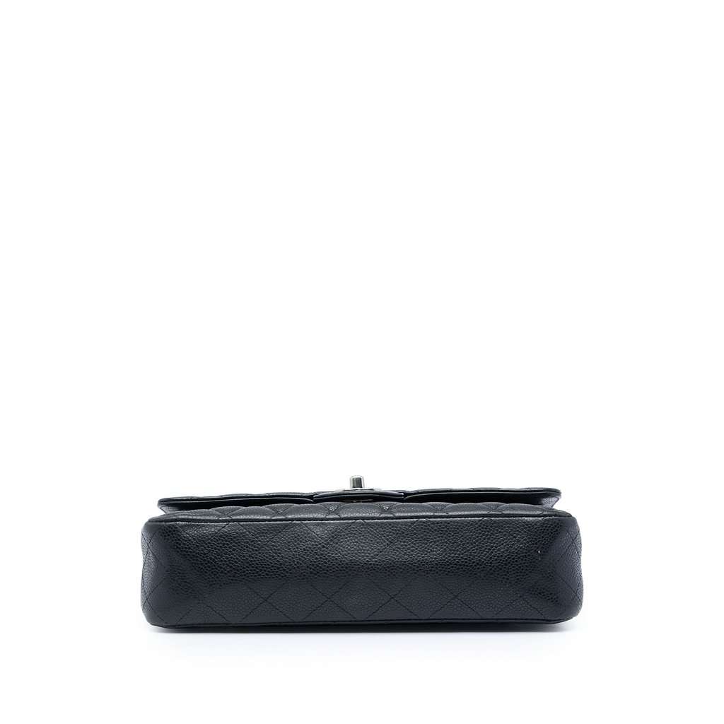 Chanel Medium Classic Caviar Double Flap Black Leather Very good - Inside View