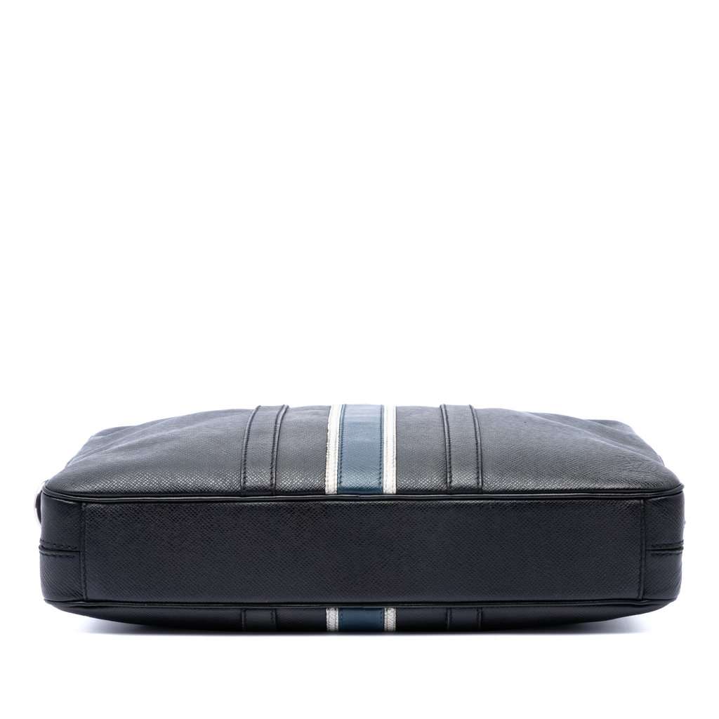 Louis Vuitton Taiga Striped Porte Documents Voyage PM Black Leather Very good - Inside View
