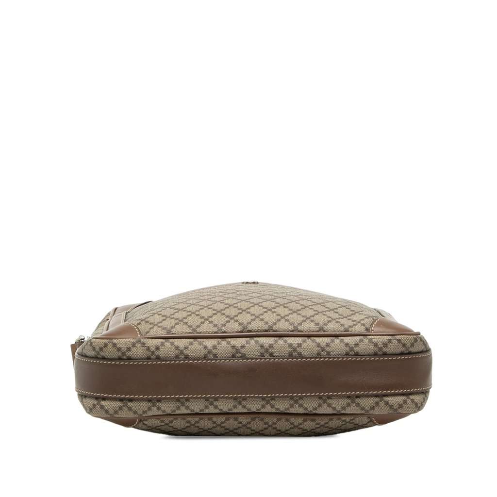 Gucci Diamante Coated Canvas Zip Crossbody Beige Very good - Inside View