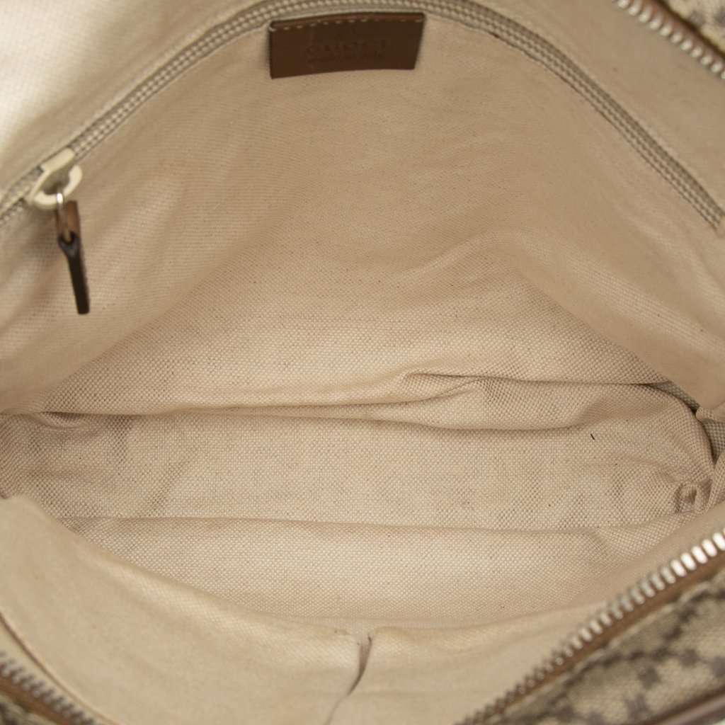 Gucci Diamante Coated Canvas Zip Crossbody Beige Very good - Model View