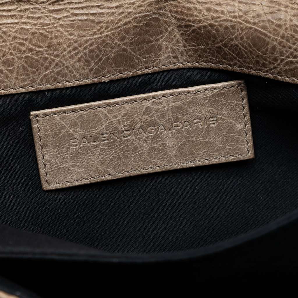 Balenciaga Lambskin Motocross Giant 12 Envelope Clutch Brown Leather Very good condition - Box View