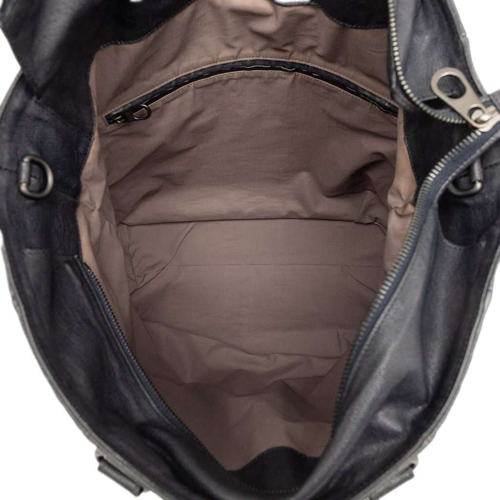 Bottega Veneta Tricolor Nappa Intrecciato Convertible Tote Black Leather Very good condition - Model View