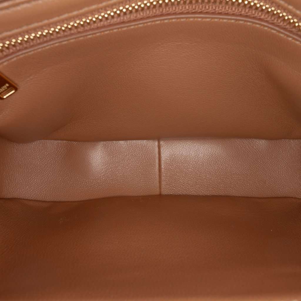 Celine Teen Shiny Calfskin Triomphe Crossbody Brown Leather Very good condition - Model View