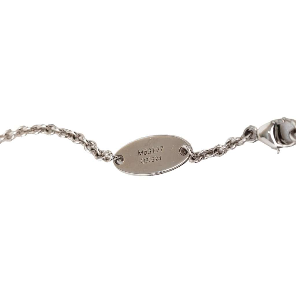Louis Vuitton Brass Essential V Supple Necklace Silver Metal Very good condition - Model View