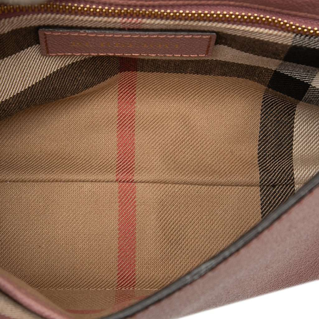 Burberry Small Leather Medley Buckle Crossbody Pink Leather Very good - Model View