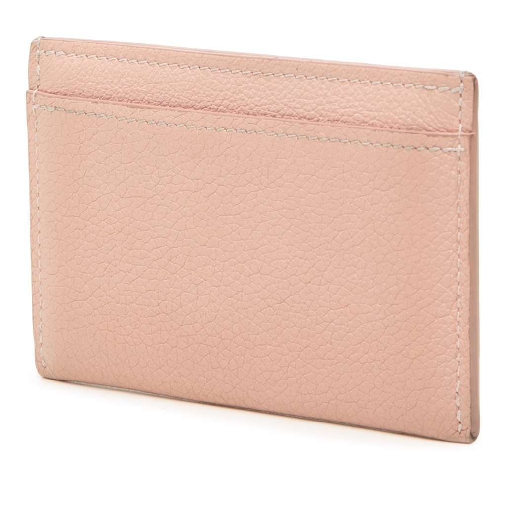 Louis Vuitton Calfskin Lockme Card Holder Pink Leather Very good condition - Back View